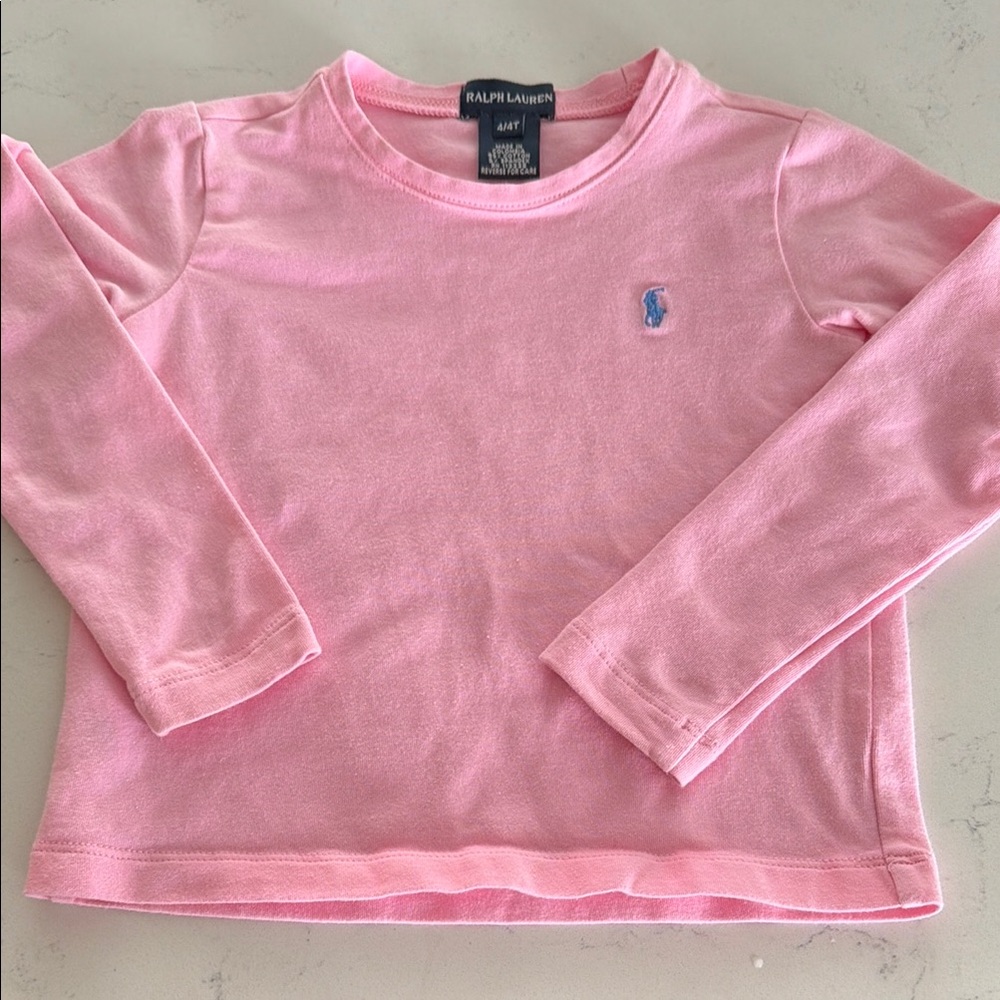 Ralph Lauren Pink Toddler Long Sleeve Shirt 4T